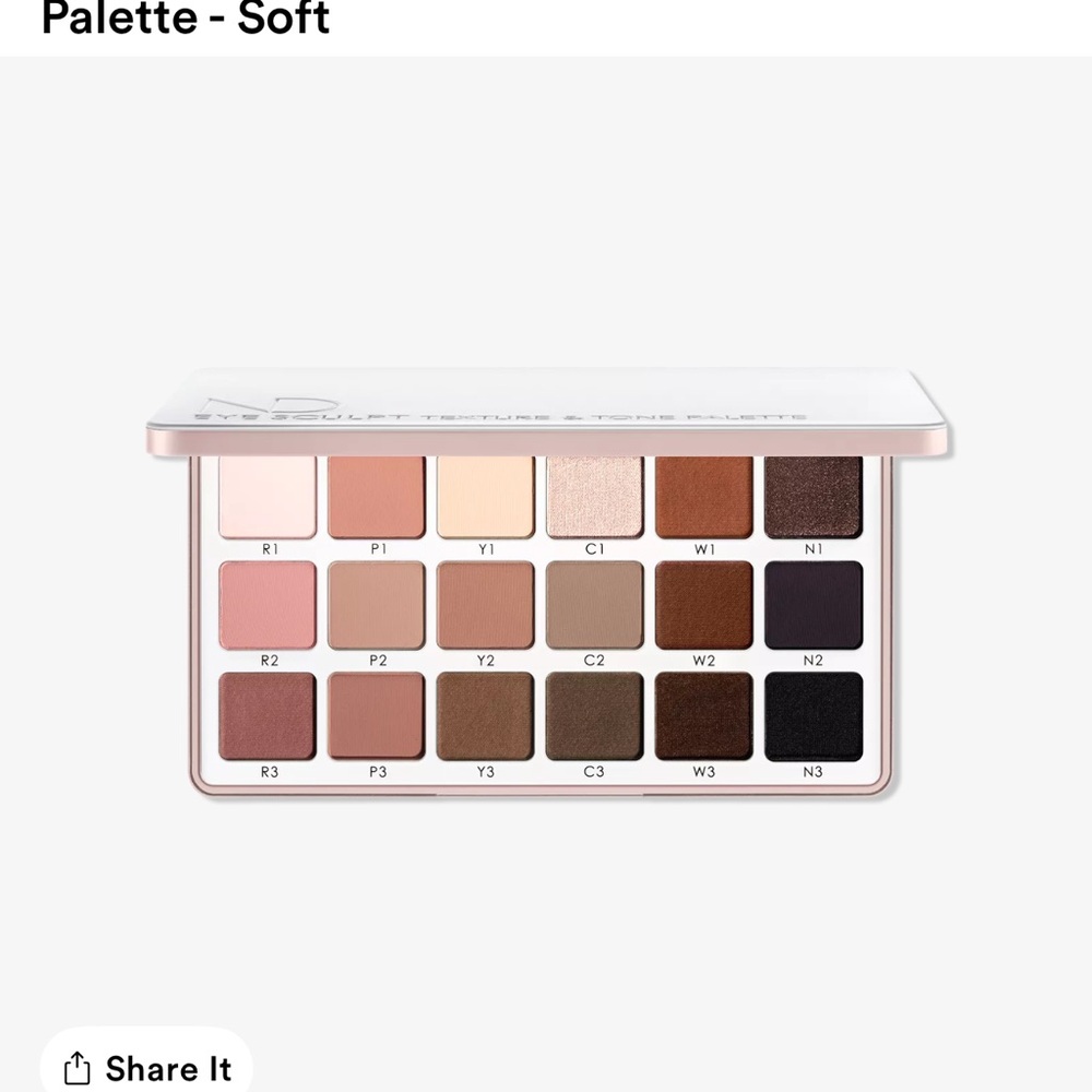 Natasha Denona Eye Sculp Texture & Tone Eyeshadow Palette - Soft
